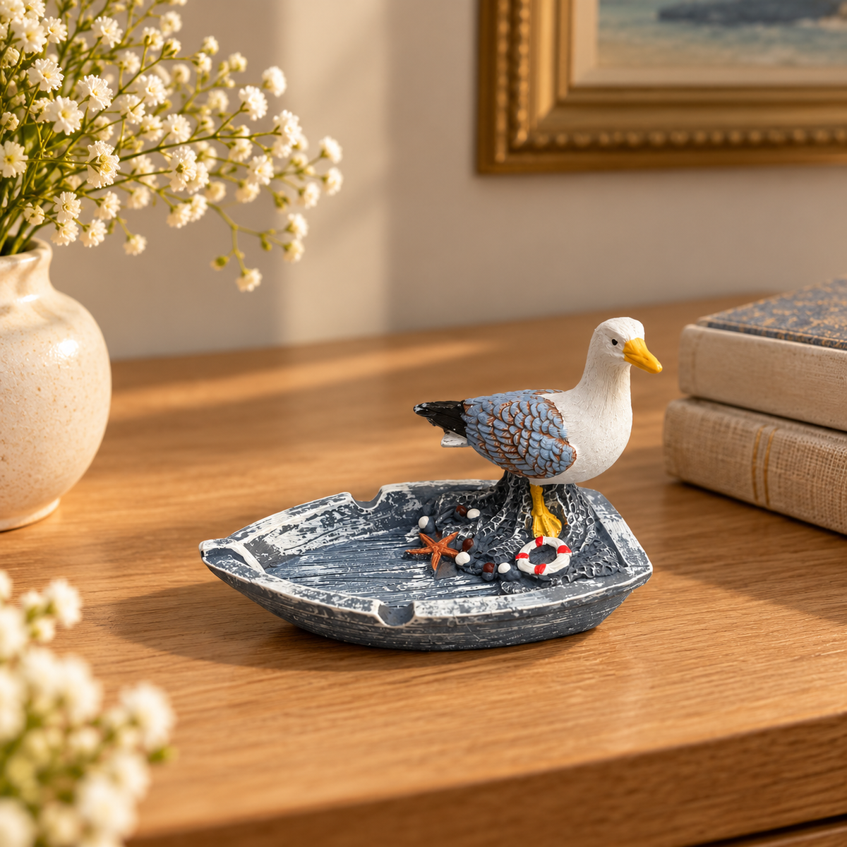 Seaside Charm – Seagull Decorative Ashtray