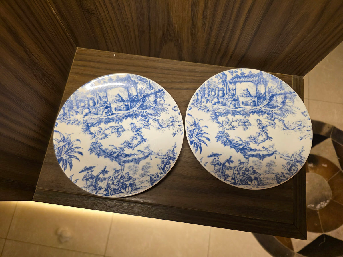 Oriental Elegance – Bleu Blanc Scenic Wall Plates