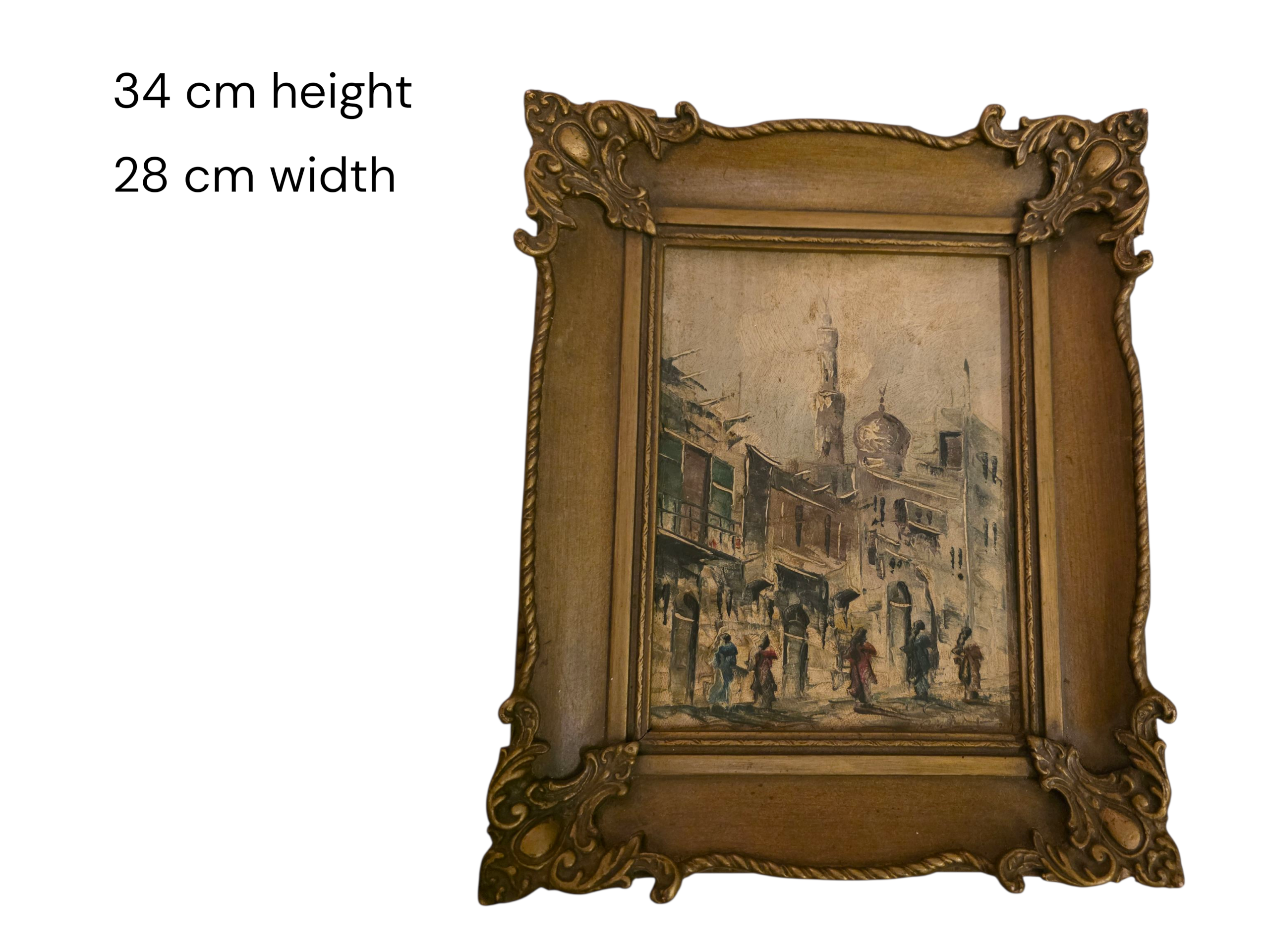 Vintage Ornate Framed Cityscape
