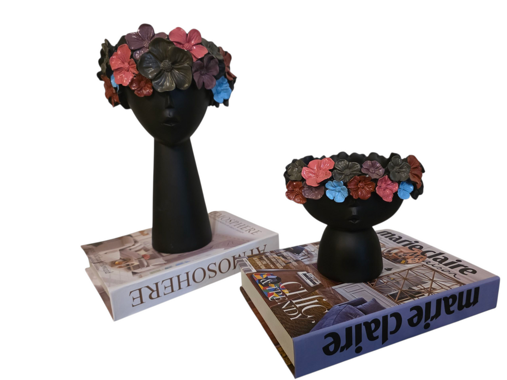 Flower-Crown Bust Sculptures
