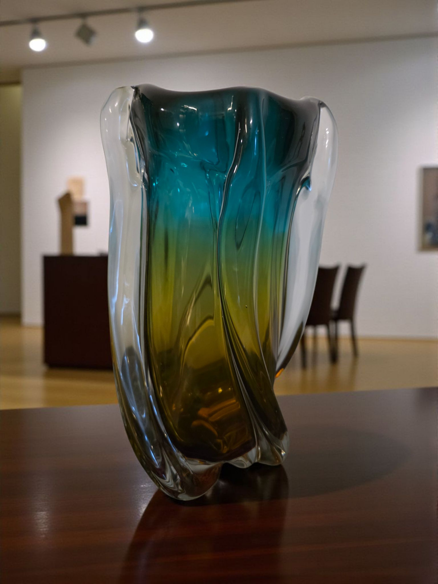 Hand-Blown Art Murano Vase