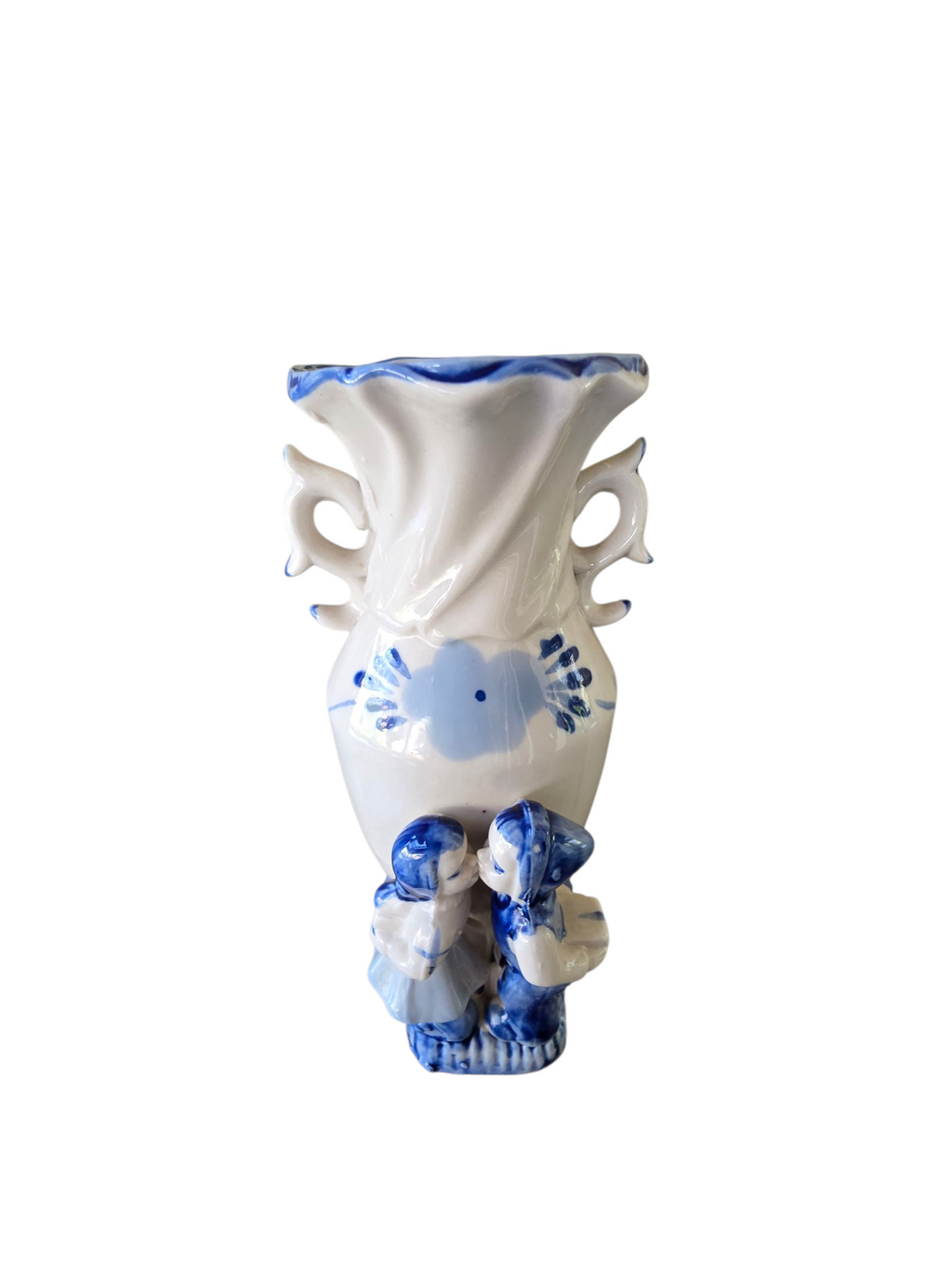Bleu Blanc figurine vase