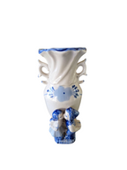 Bleu Blanc figurine vase