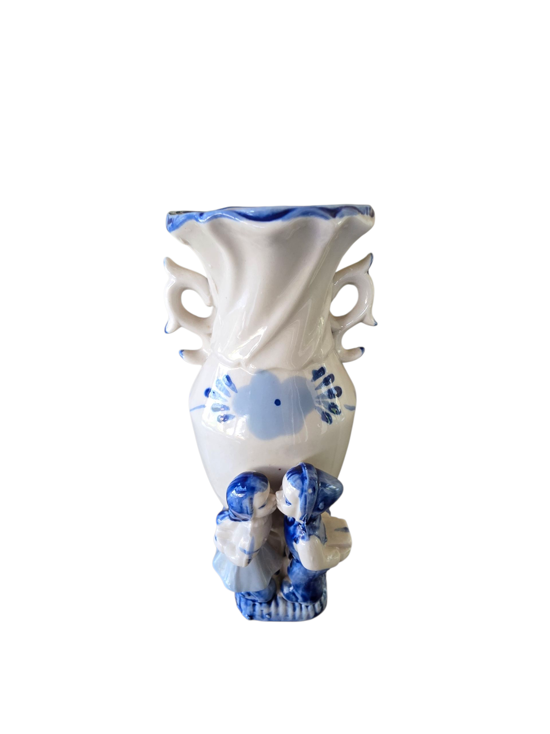 Bleu Blanc figurine vase