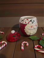 Christmas ceramic jar with Santa Claus