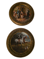 Framed print mounted on velvet