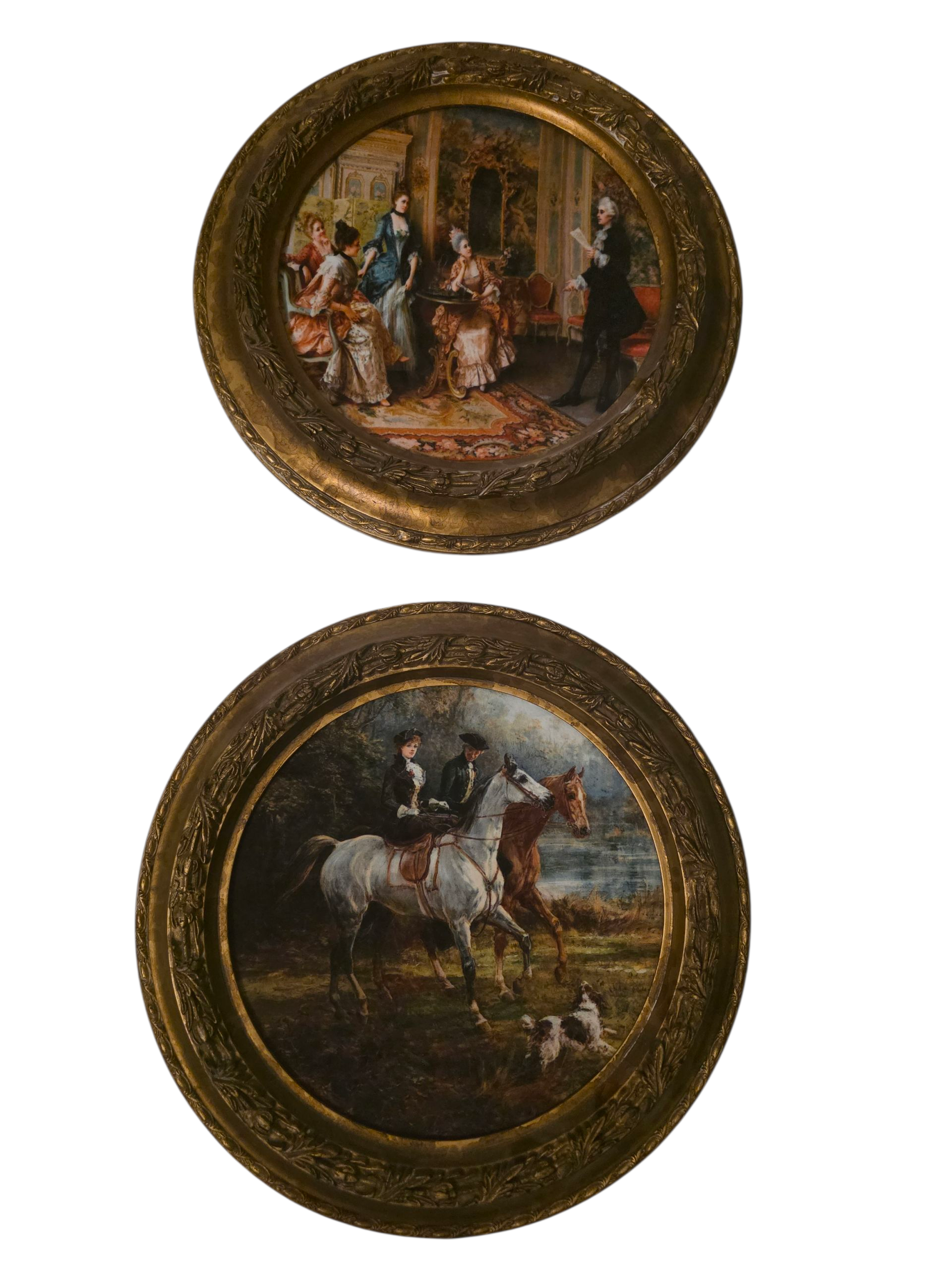 Framed print mounted on velvet