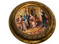 Framed print mounted on velvet