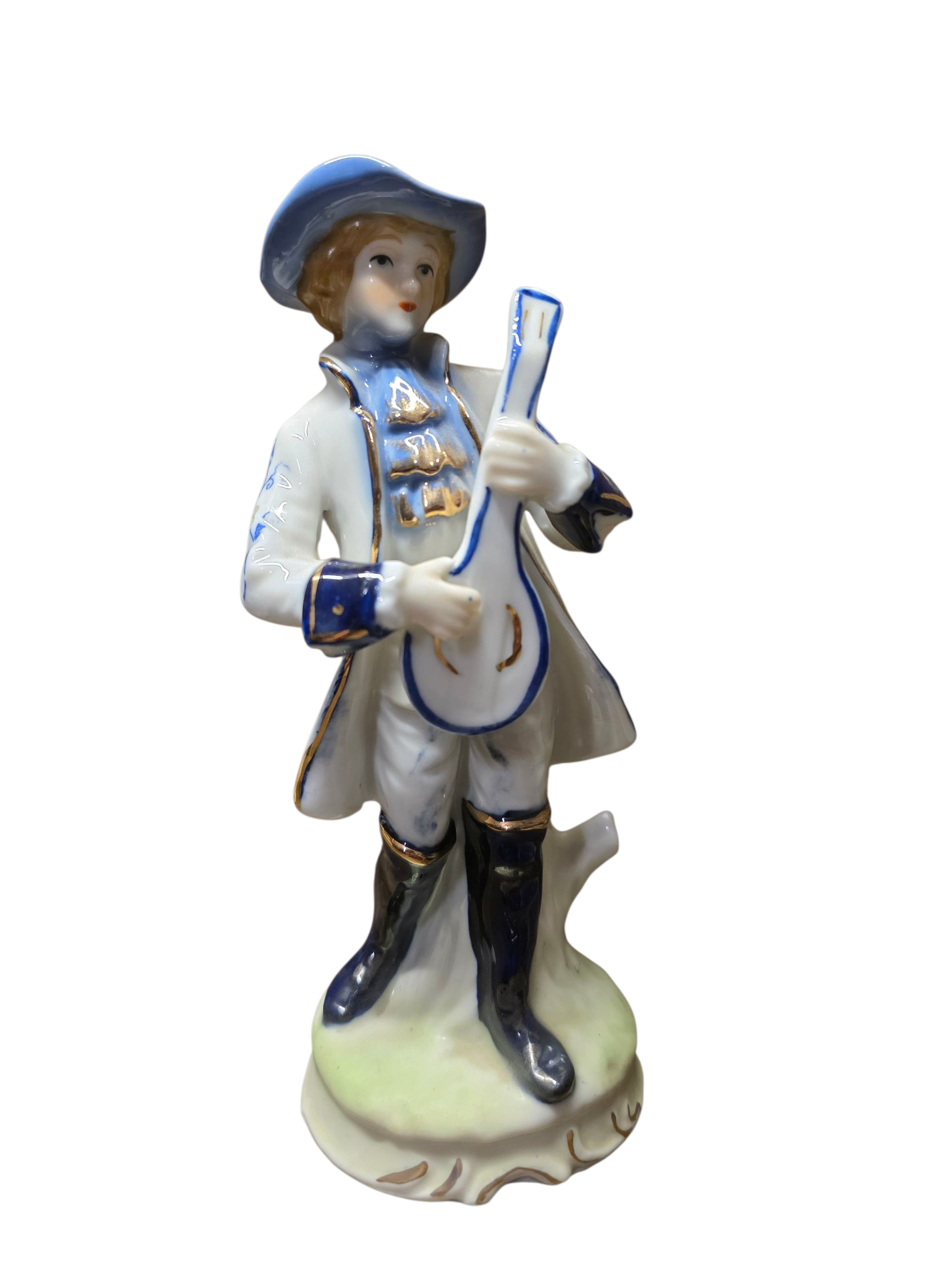 Blue and White Gentleman Figurine