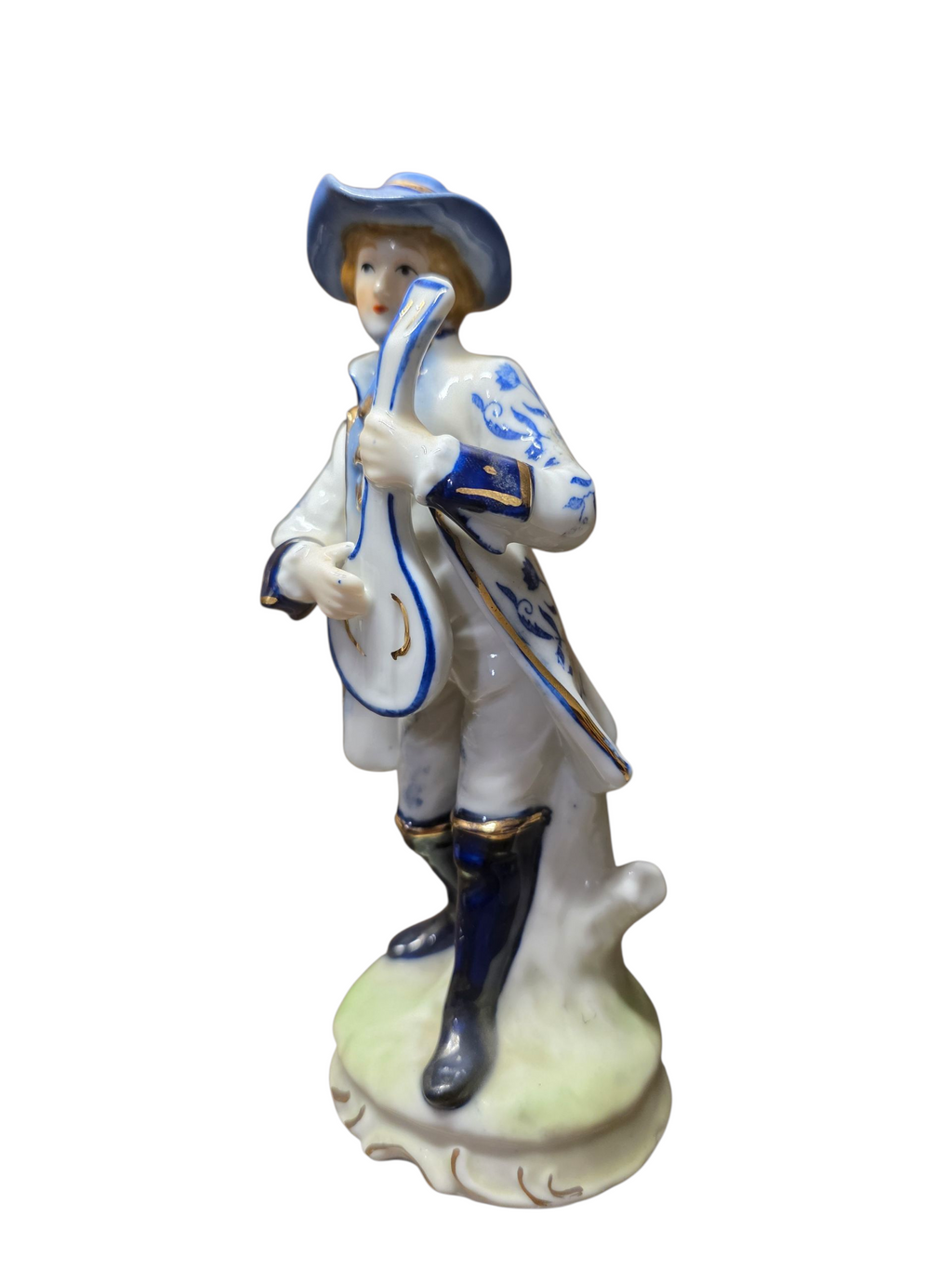 Blue and White Gentleman Figurine