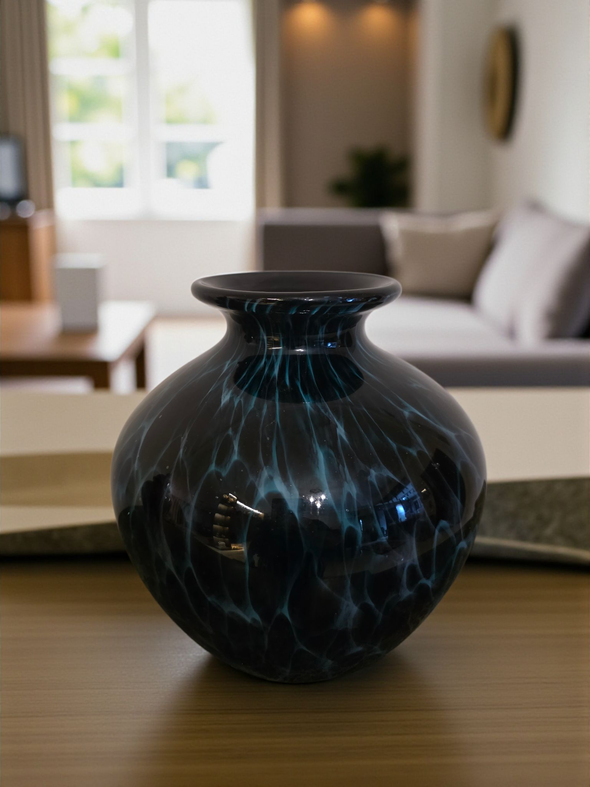 Glazed Green Glass vase