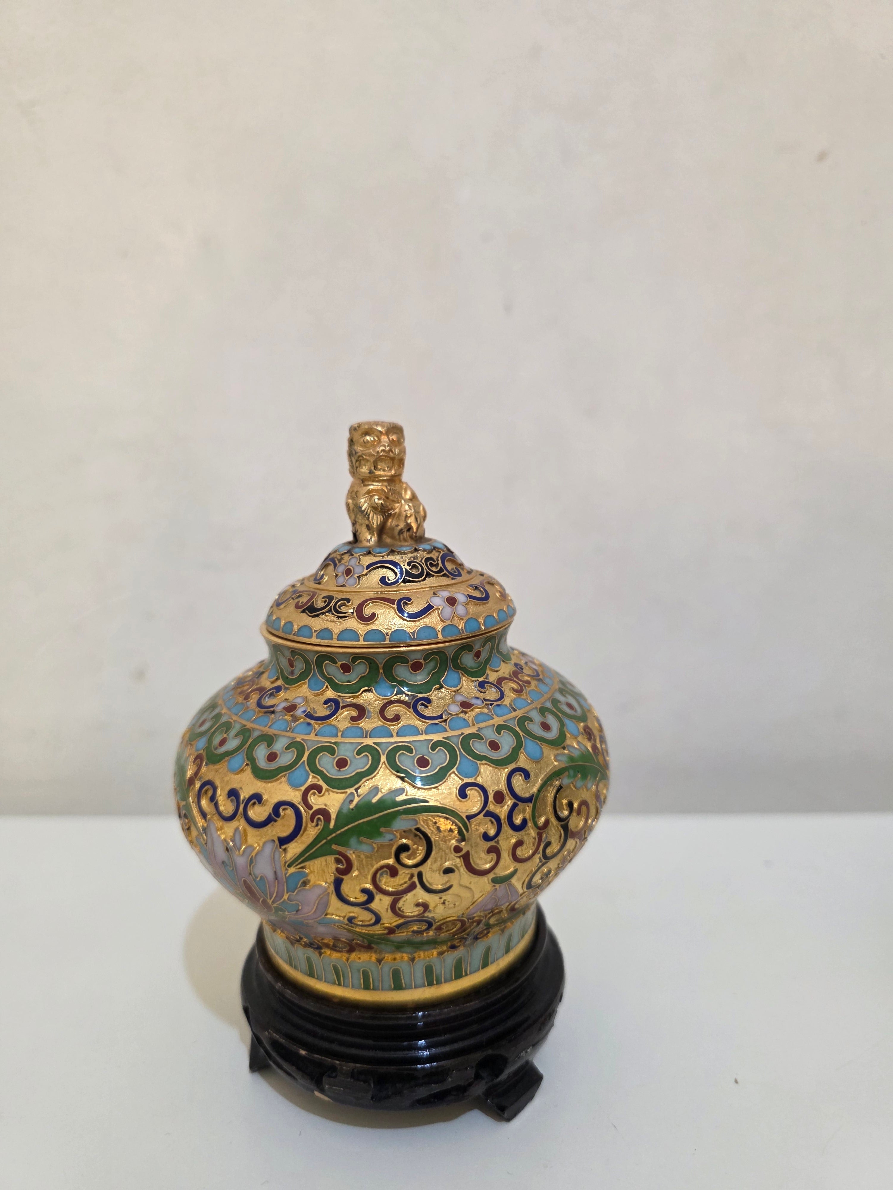 Cloisonné jar