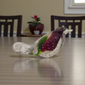 Murano-style glass bird figurine