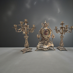 Lavish Victorian-style clock set