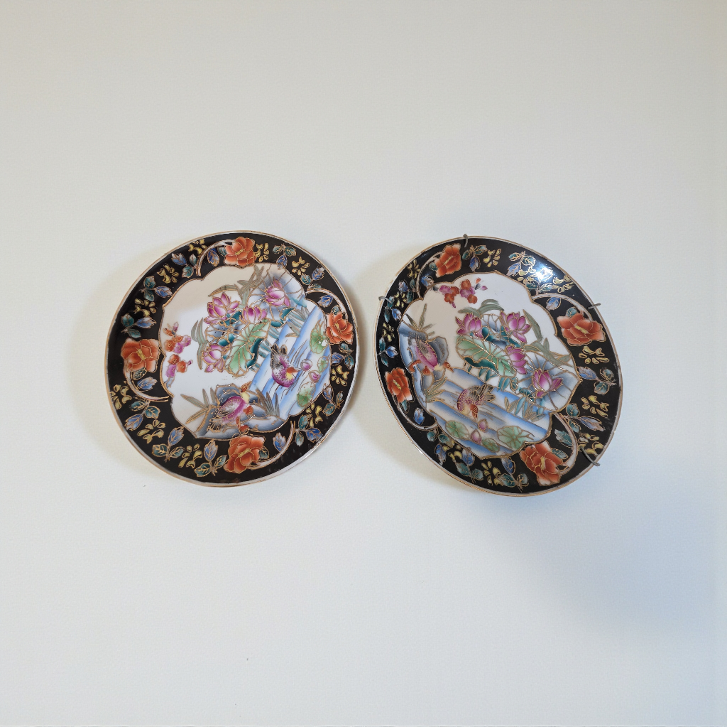 Pair of Chinois wall plates