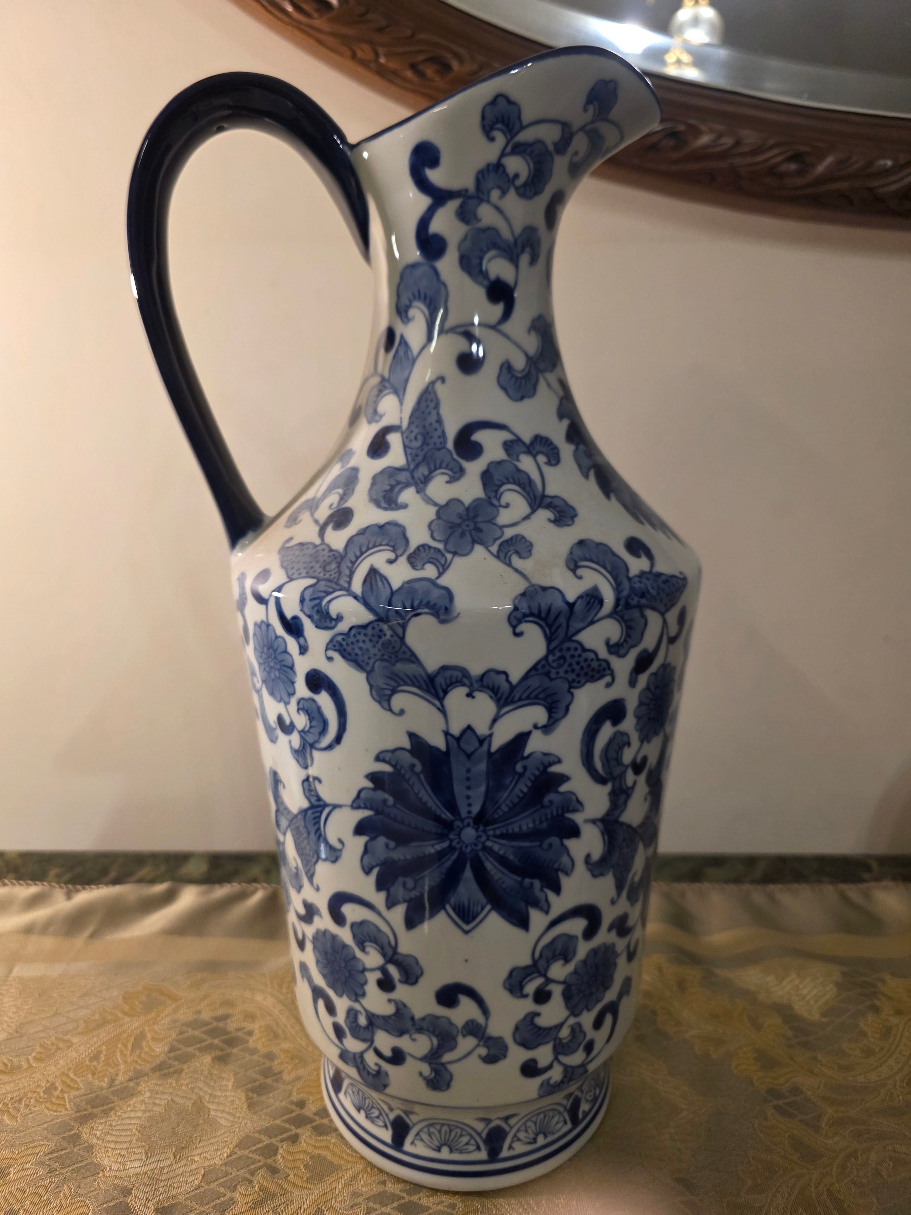 Bleu Blanc Porcelain Pitcher