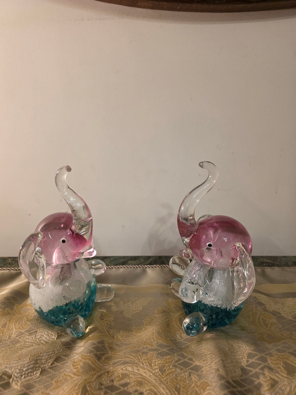 Hand-Blown Murano Elephant Figurines