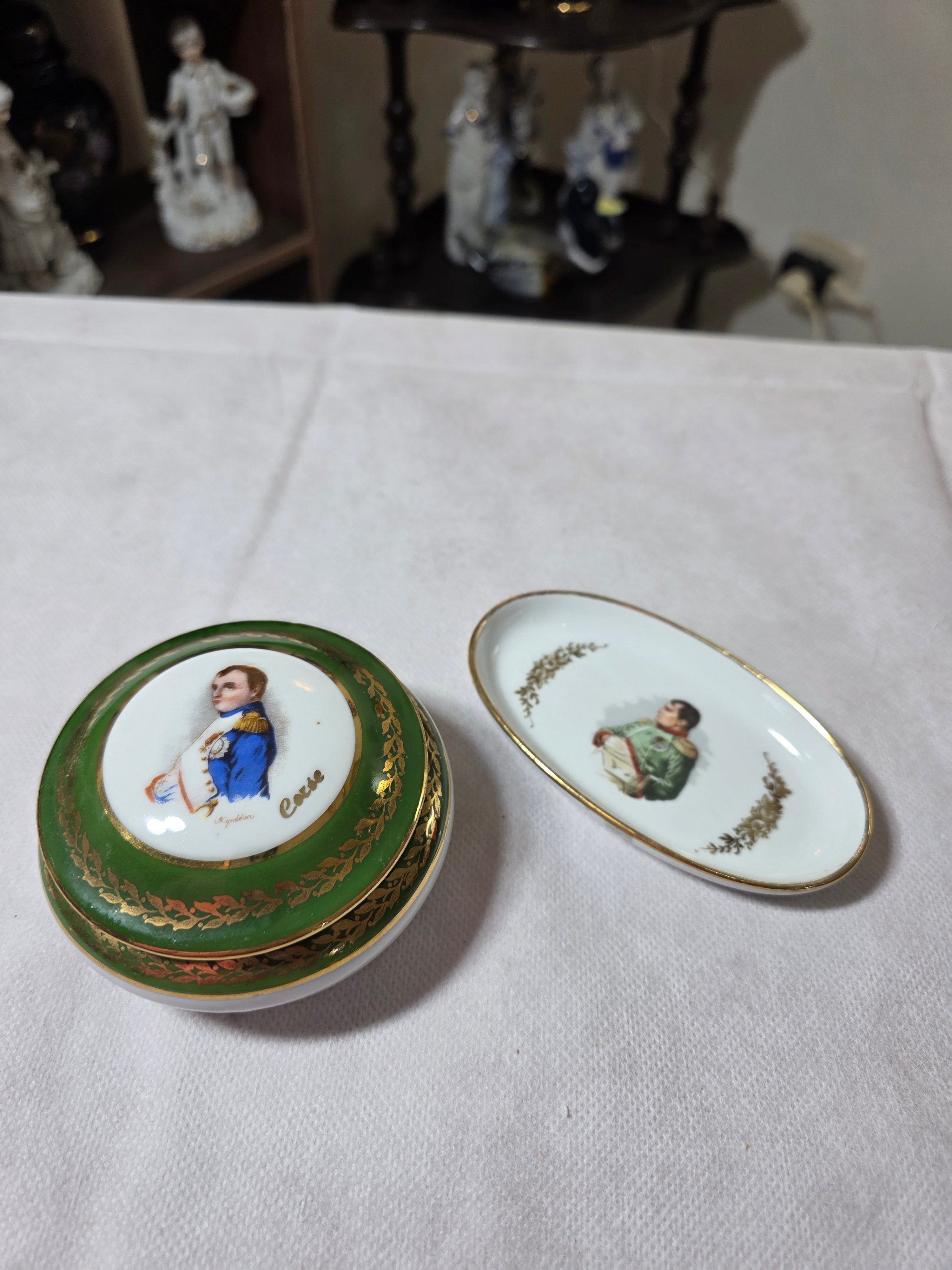 Limoges Rare Petite Trinket Box & Plate Set