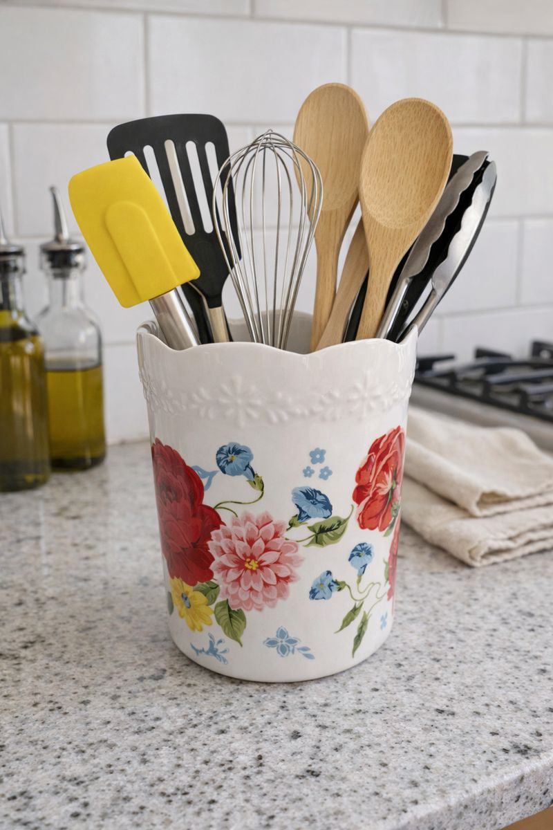 Pioneer Woman ceramic utensil holder