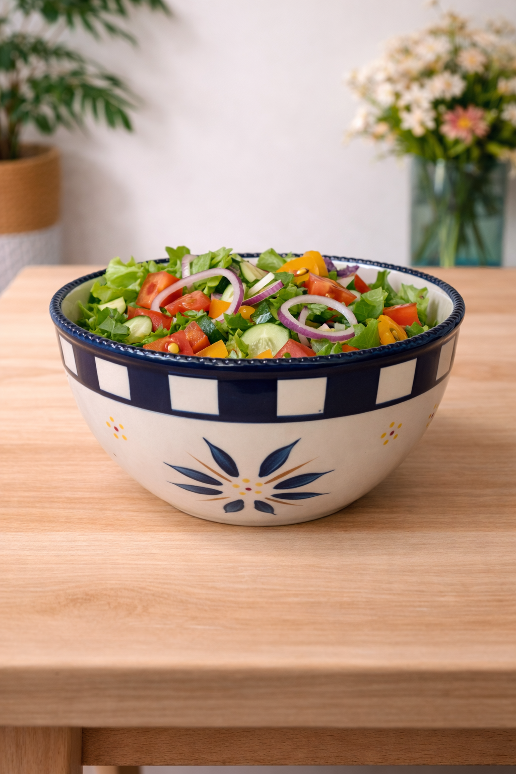 Temptations Old World blue ceramic bowl