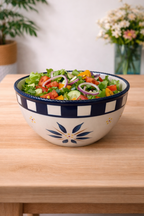 Temptations Old World blue ceramic bowl