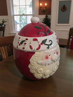 Christmas ceramic jar with Santa Claus