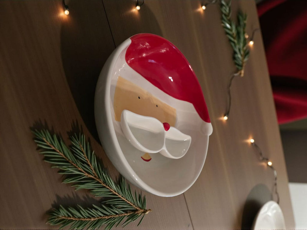 Festive Santa ceramic plate