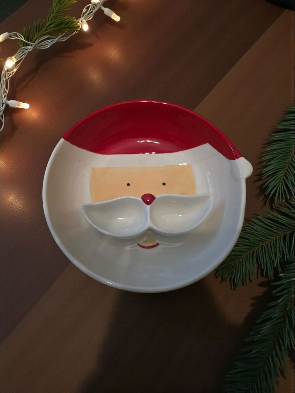 Festive Santa ceramic plate