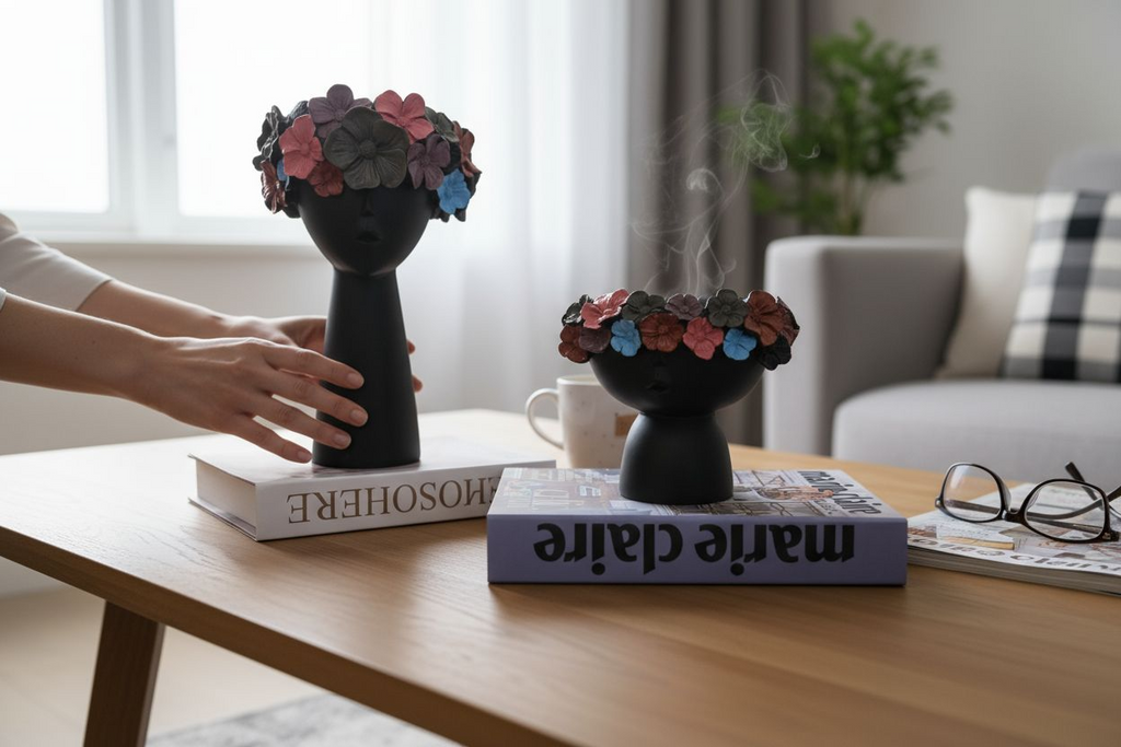 Flower-Crown Bust Sculptures