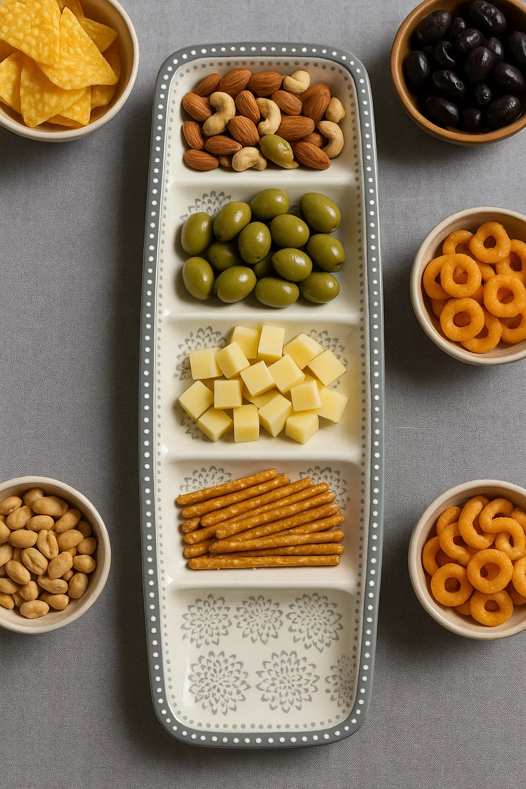 Divided Long Serving Tray