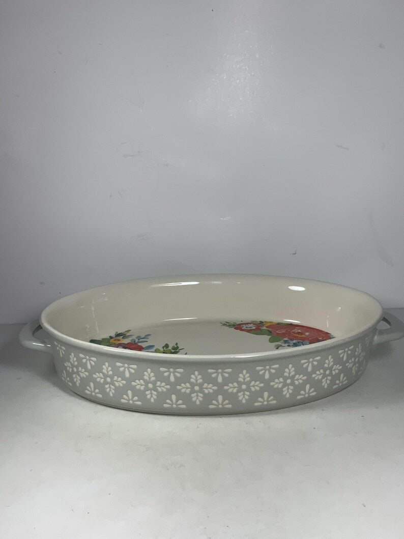 Pioneer Woman Stoneware Oval Baker