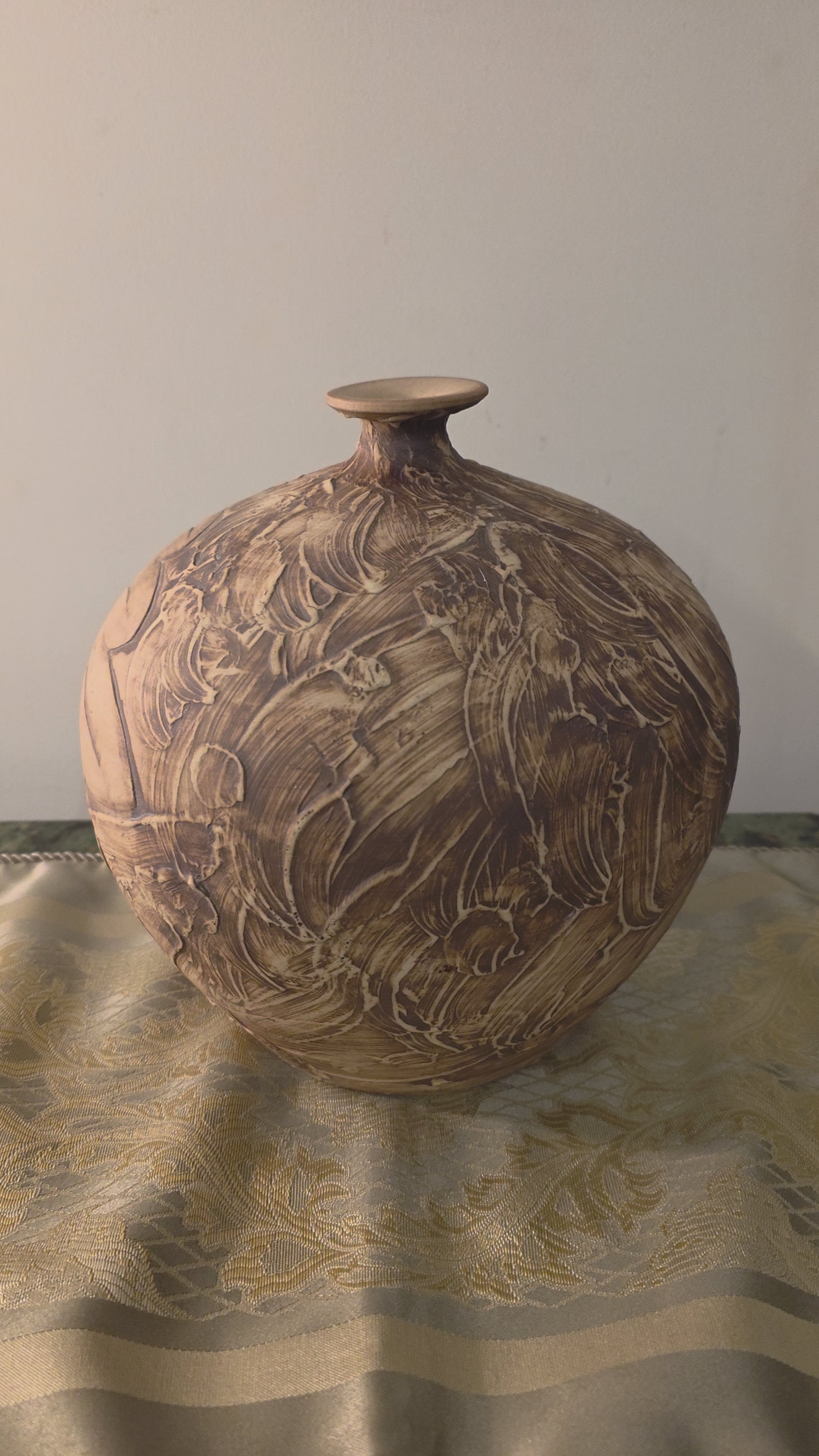 Hand painted Pottery Vase