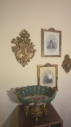 Château Paris Sèvres Style Centerpiece with Bronze Cherub Base