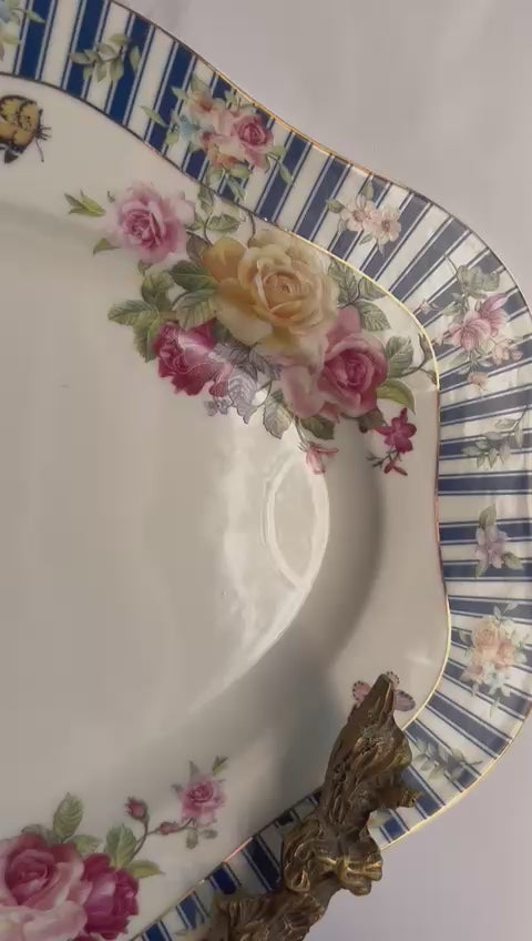 Vintage Polish Floral Dinner Set – 35 Pieces