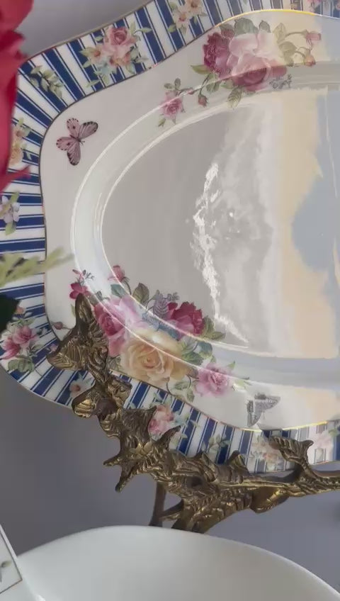 Vintage Polish Floral Dinner Set – 35 Pieces