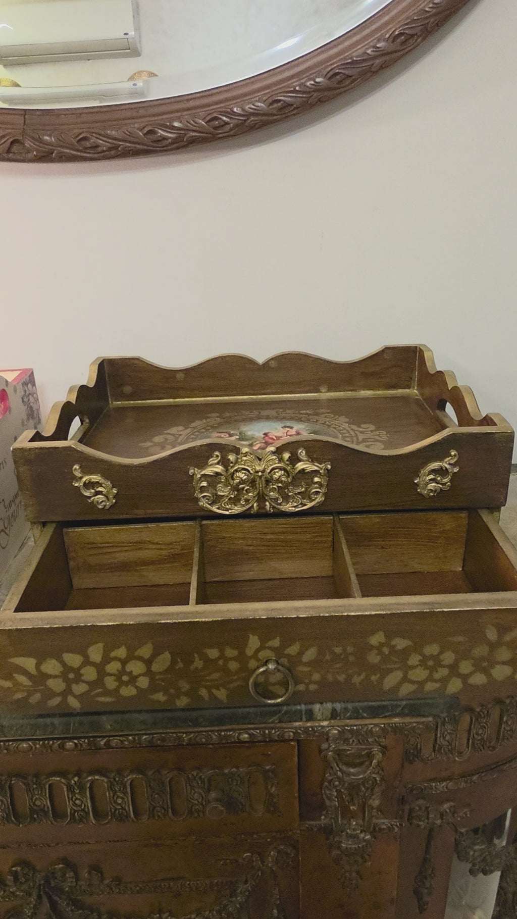 Decoupage wood Mini Coffee Corner