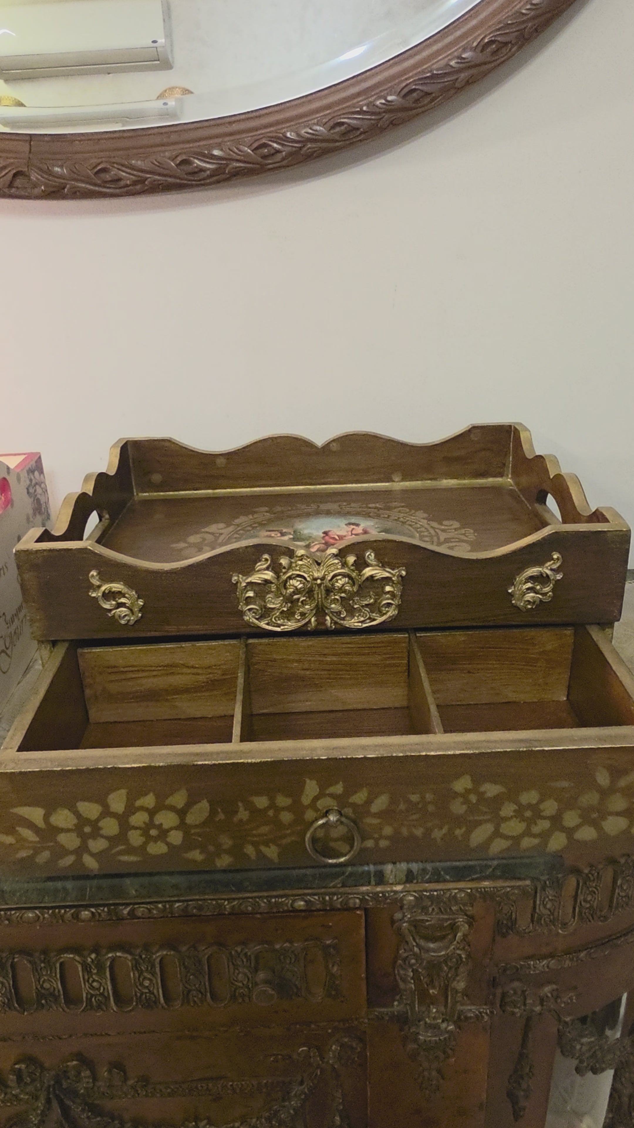 Decoupage wood Mini Coffee Corner