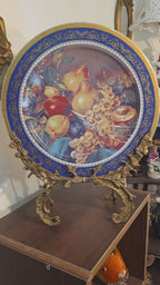 Limoges Still Life Collector Plate with Gold Detailing - with no stand