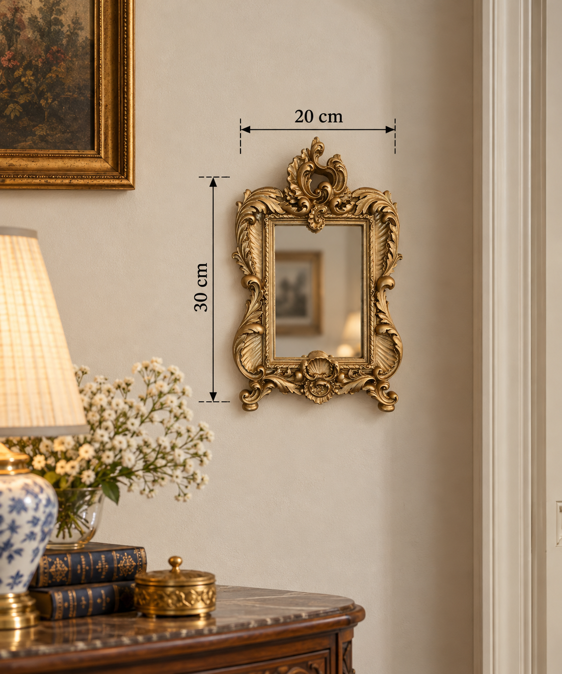 Ornate Baroque Gold Wall Mirror – Timeless Elegance