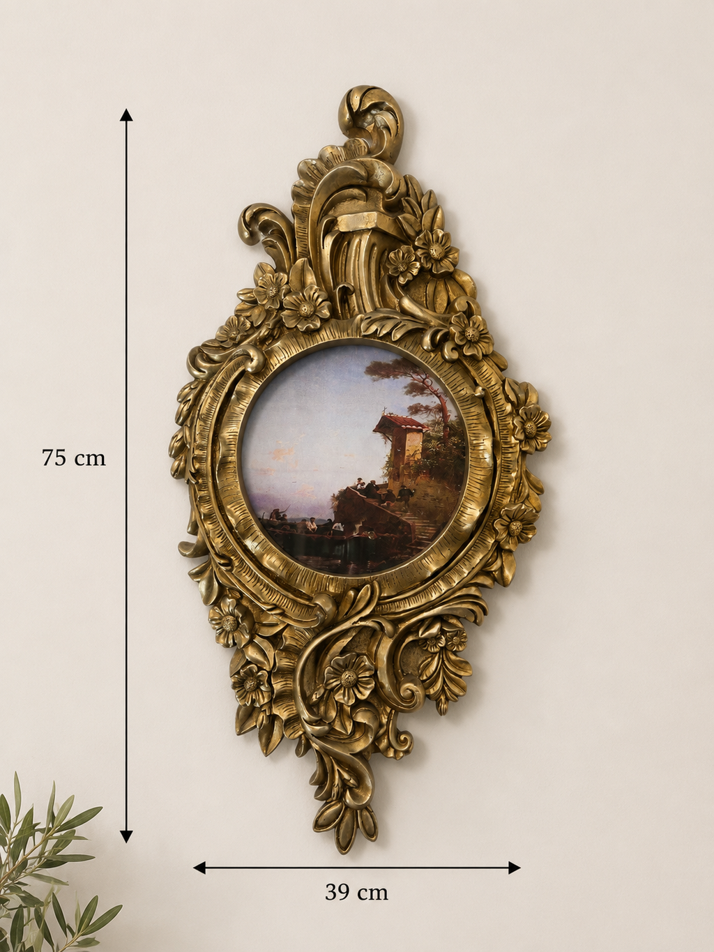 Baroque Floral Wall Medallion