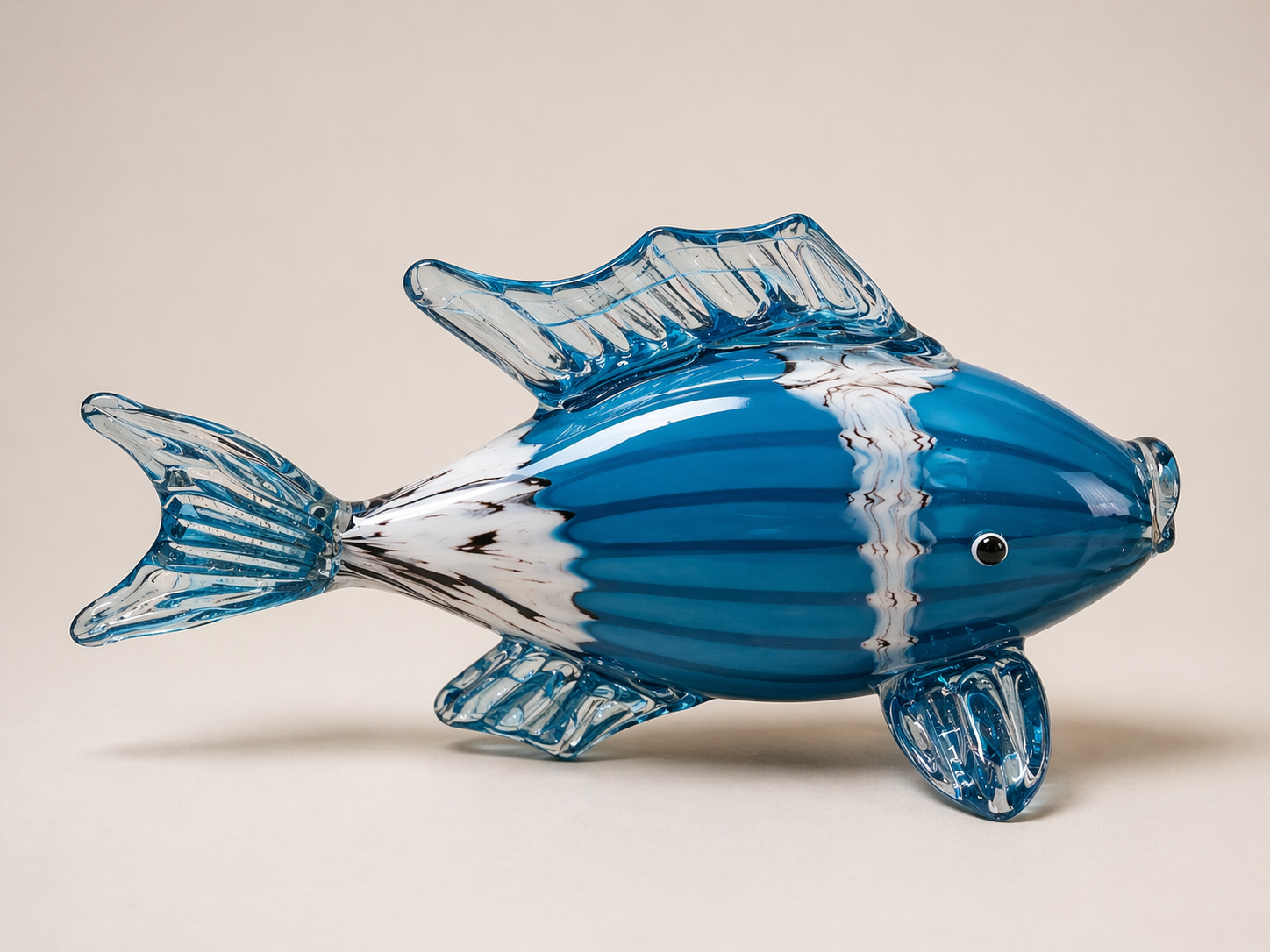 Murano Glass Fish Sculpture – Ocean Blue