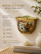 Royal Satsuma Hand-Painted wall pocket