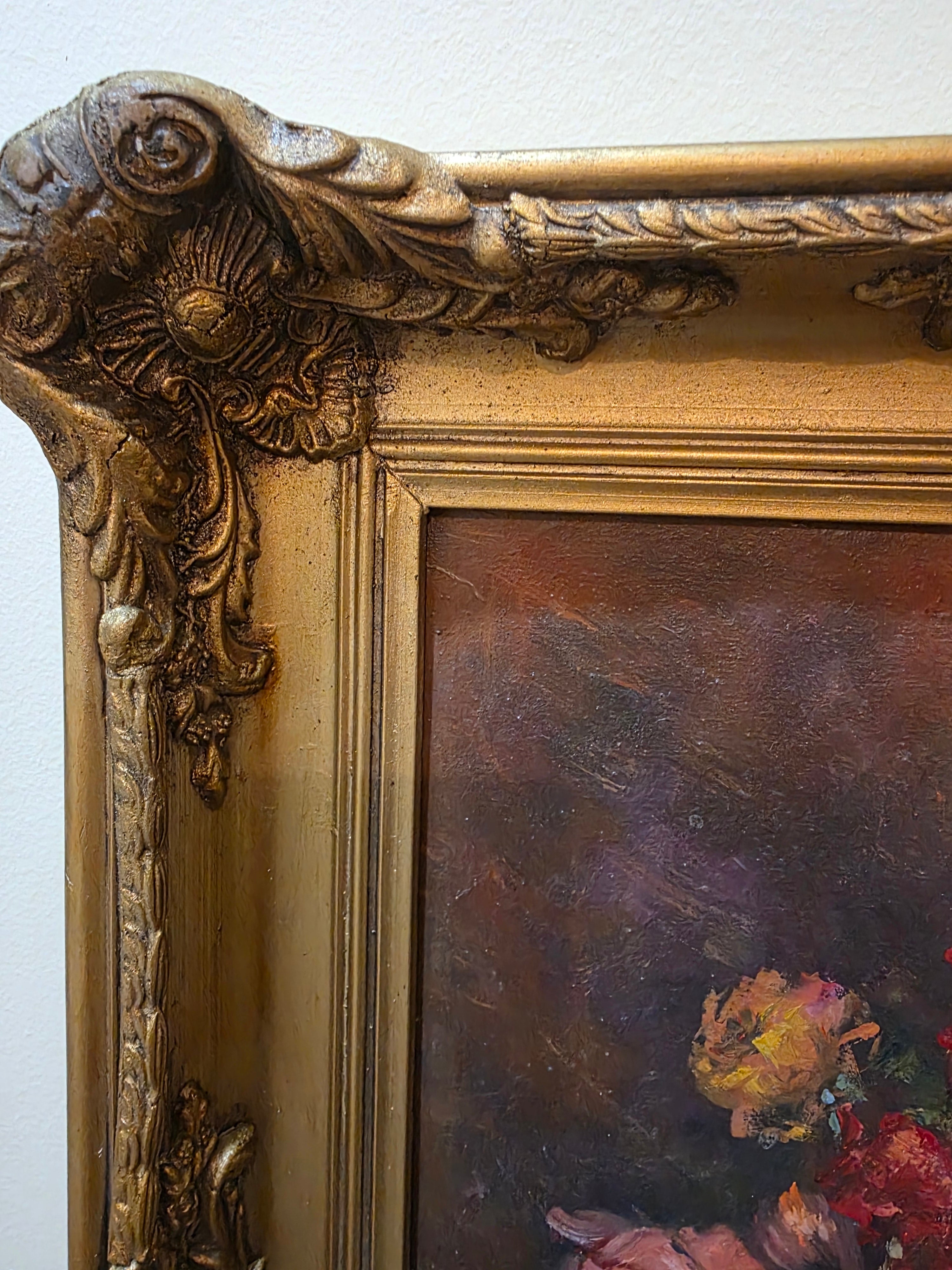 Vintage Floral Oil Painting