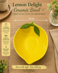 🍋 Lemon Zest Serving Bowl