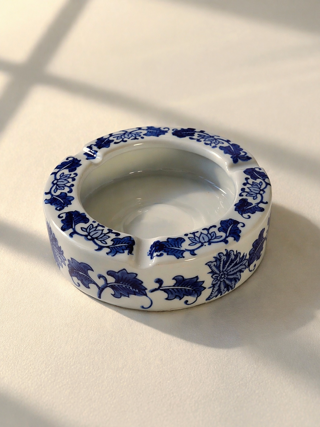 Bleu Blanc Big Porcelain Ashtray