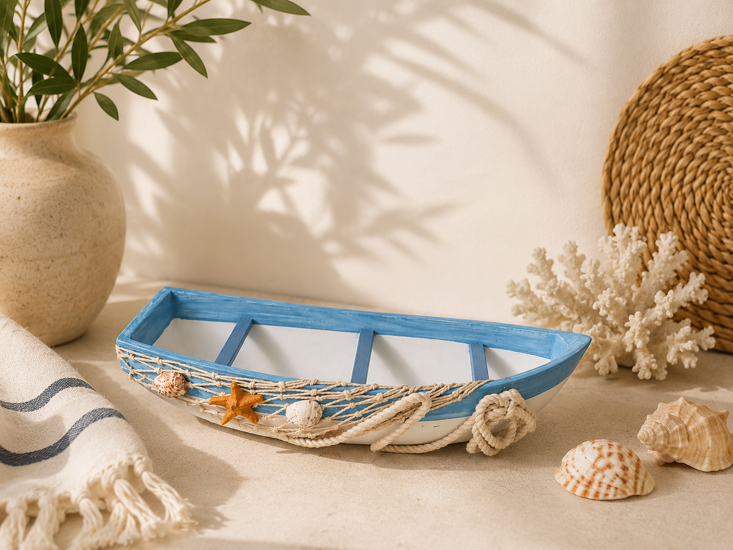 Coastal Breeze Decorative Boat