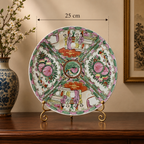 Late 20th-Century Chinese Famille Rose "Rose Medallion" Porcelain Display Plate