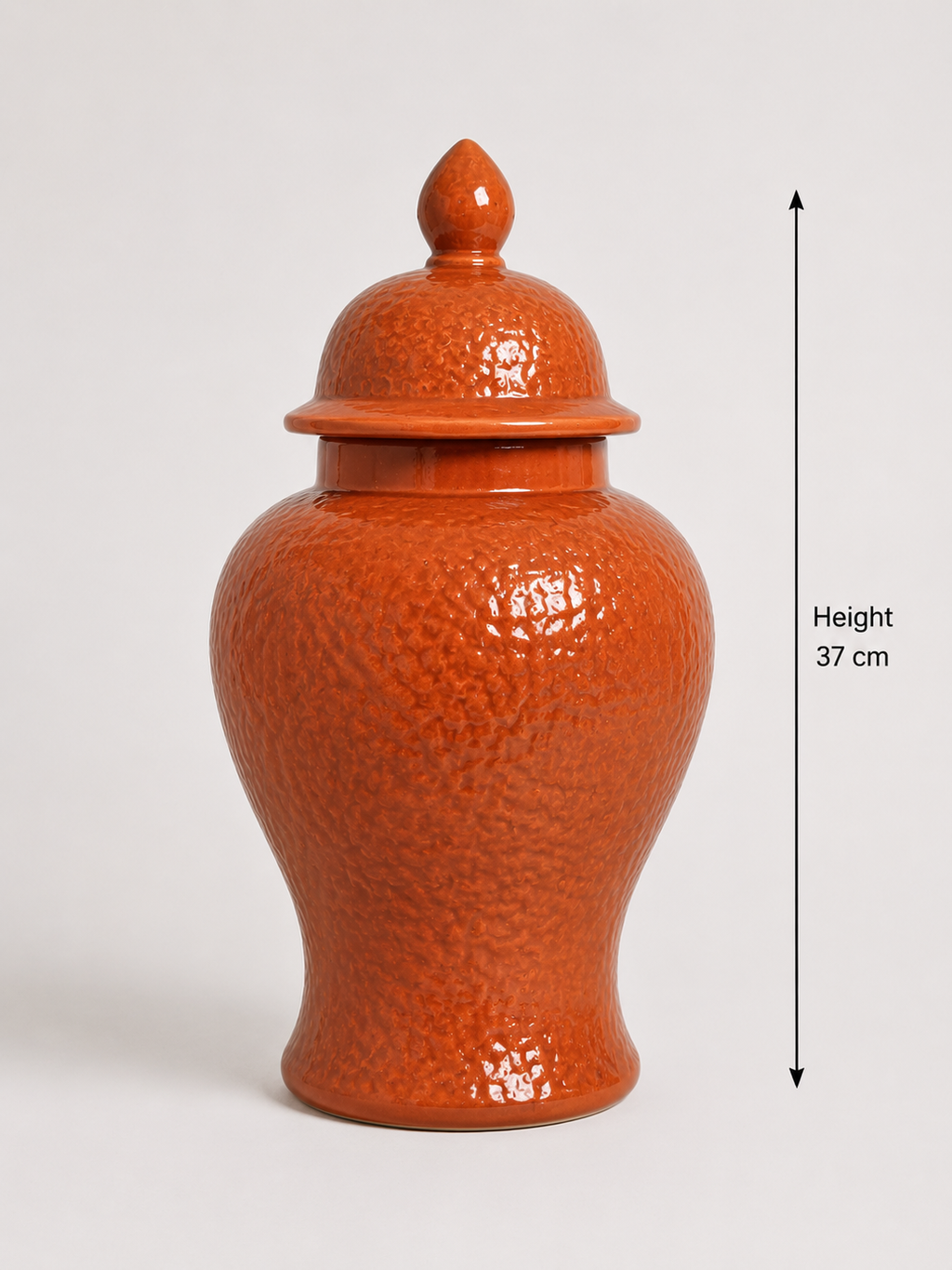 Textured Terracotta Ginger Jar