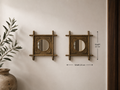 Vintage Gold Resin Wall Mirrors – Set of 2
