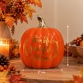 Thankful, Grateful, Blessed” Ceramic Autumn Pumpkin with Gold Details